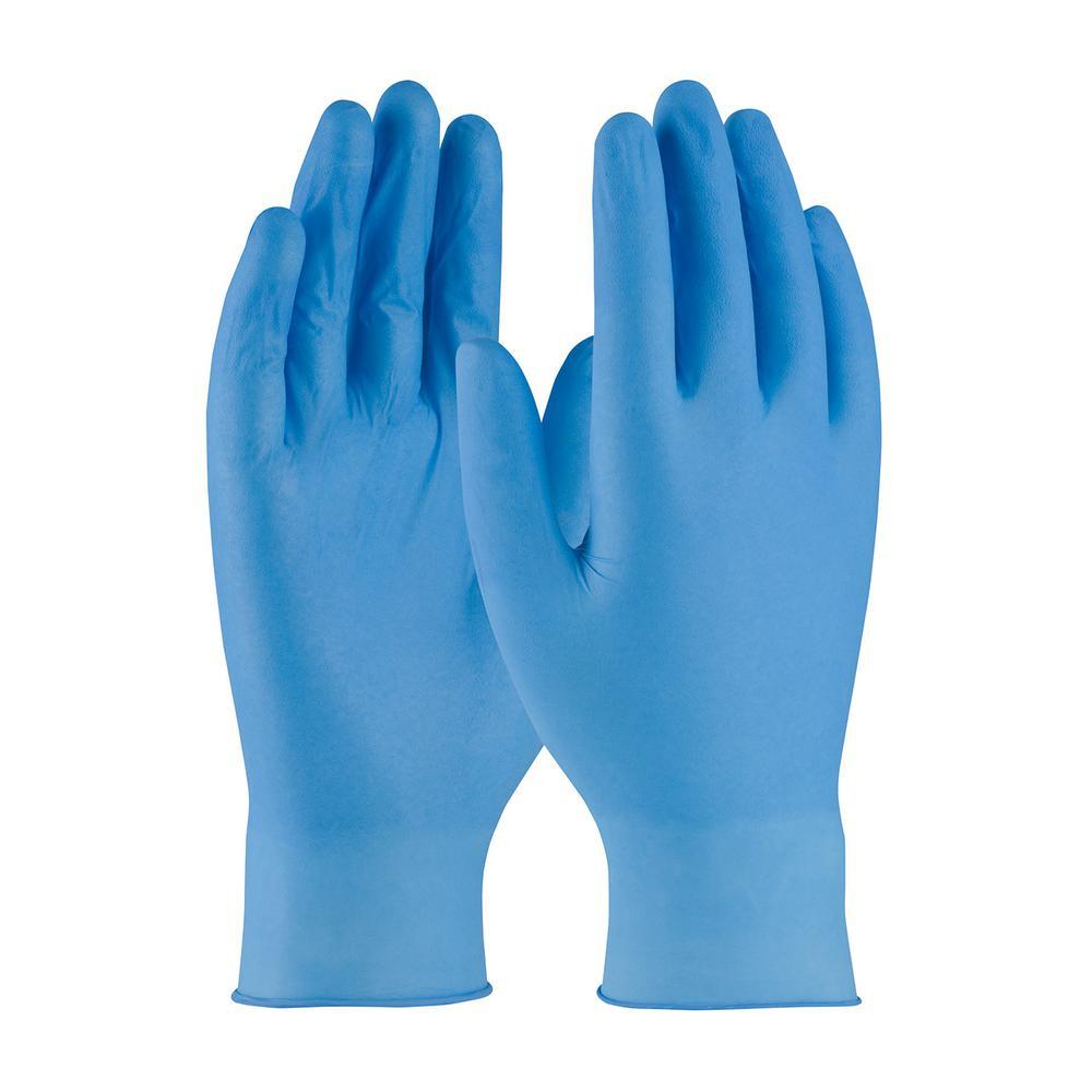 Blue Nitrile Disposable Gloves Large - Size 9 Sterling Protectives Powder Free AQL 1.5 Premium Gloves 100 Pack