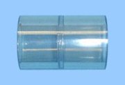 Acoplamiento de PVC transparente cédula 40 (deslizamiento X deslizamiento)